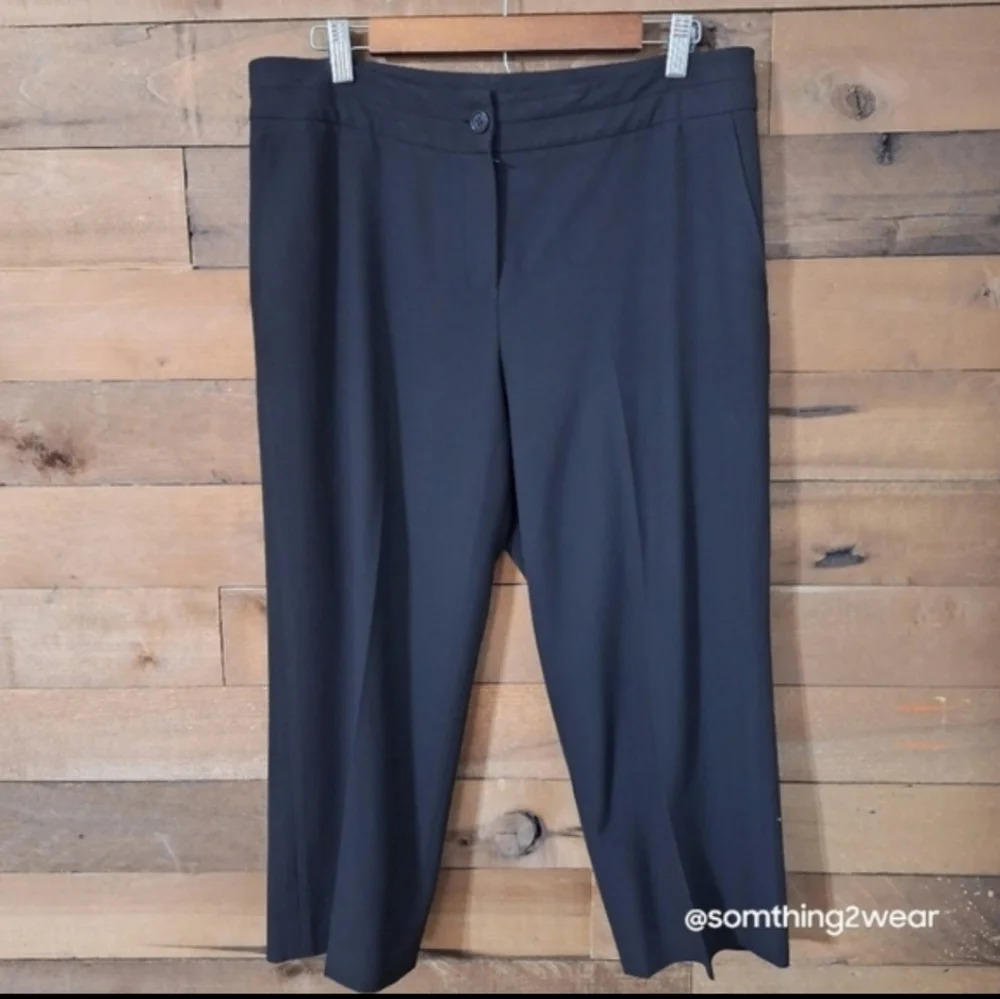 TALBOTS Black Career Capri Pants SZ 12